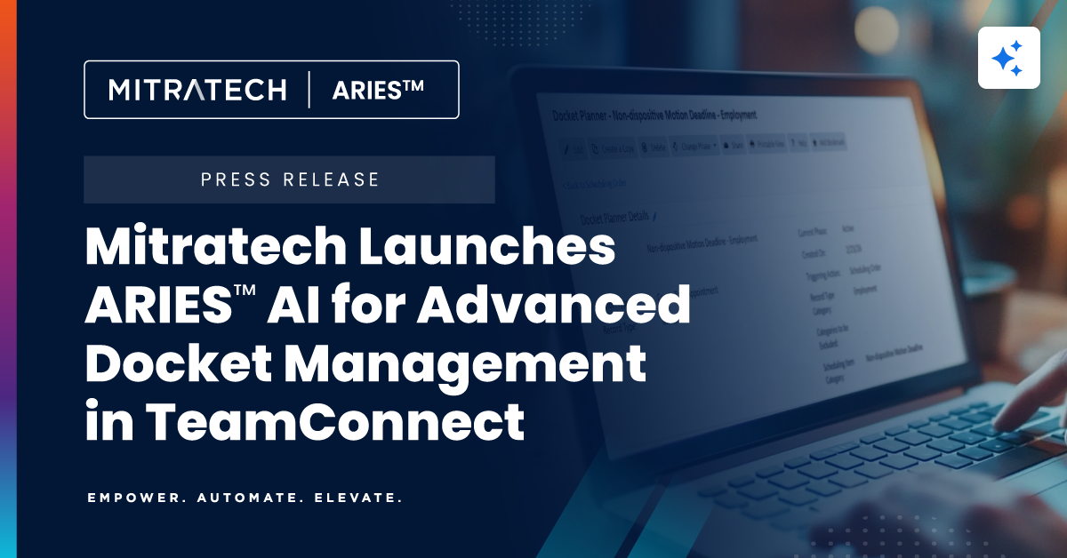 Mitratech Launches ARIES™ AI for Advanced Docket Management in ...