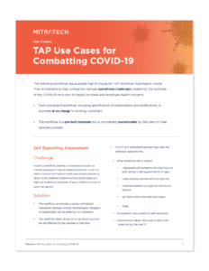 TAP COVID-19 Workflows