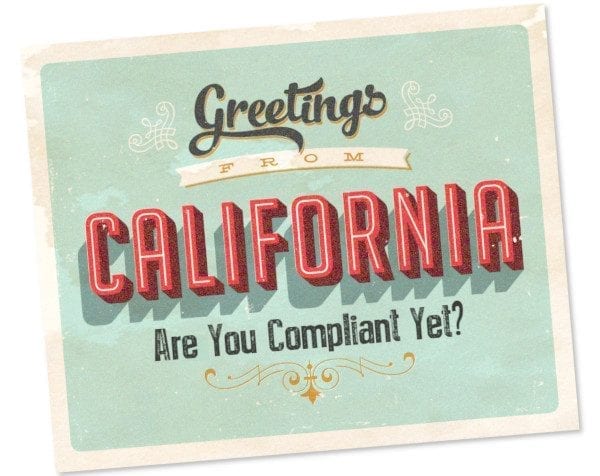 Greetings from California CCPA Data Privacy