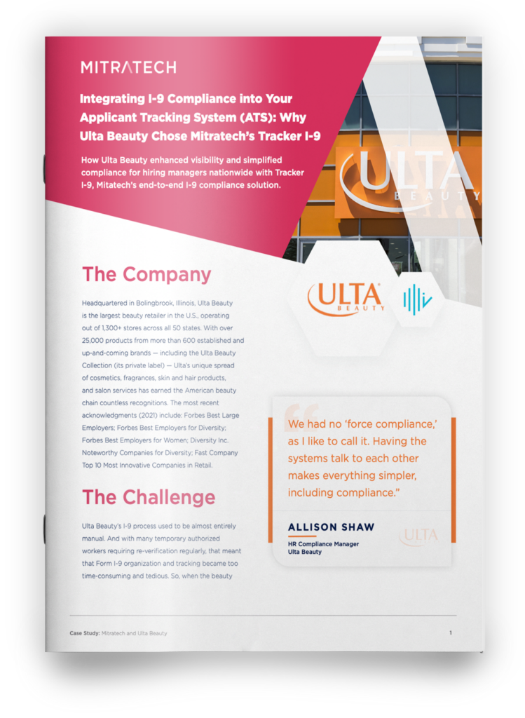 See Why Ulta Beauty Chose Mitratech’s Tracker I-9