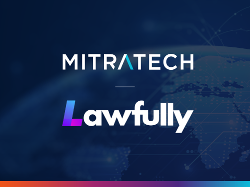 Mitratech and Lawfully partnership announcement graphic