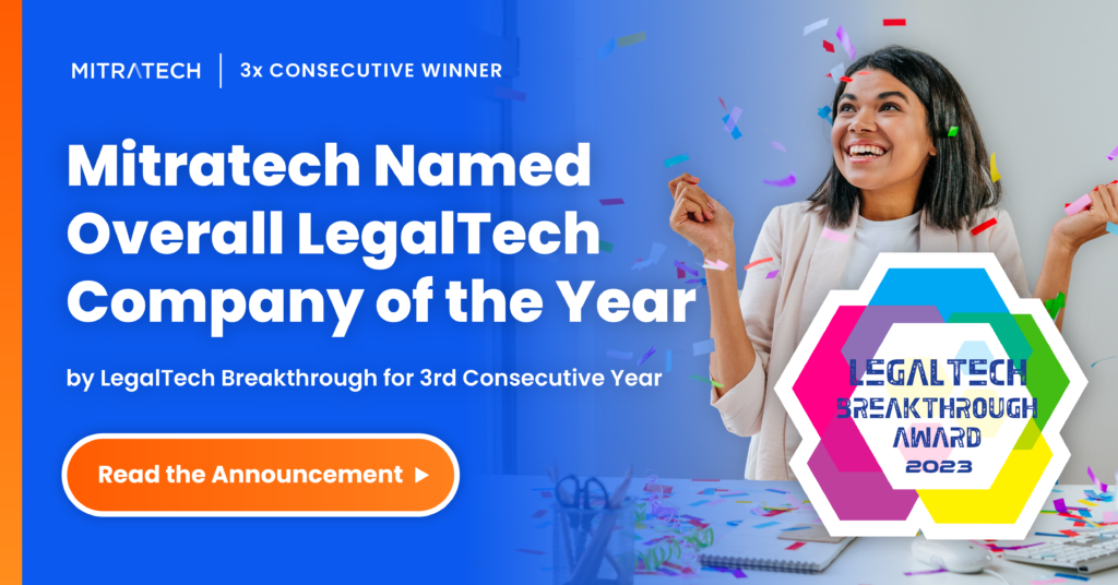 Mitratech Accepts 3rd Consecutive “Overall LegalTech Company of the ...