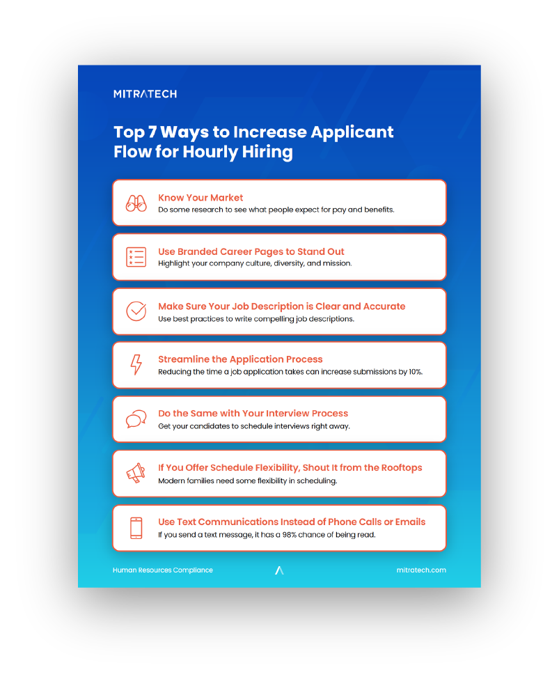 Infographic: Top 7 Ways to Increase Applicant Flow for Hourly Hiring
