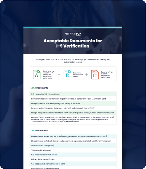 Infographic: Acceptable Documents for I-9 Verification