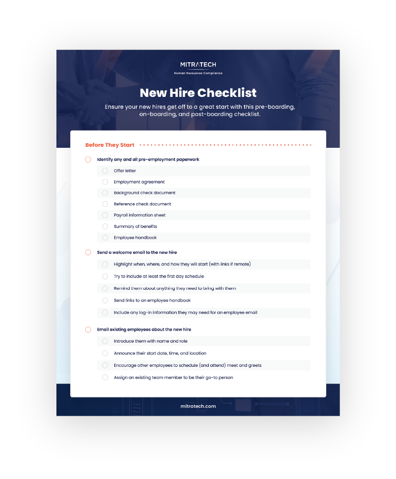 New Hire Checklist