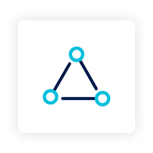 Connected triangle icon representing free integrations