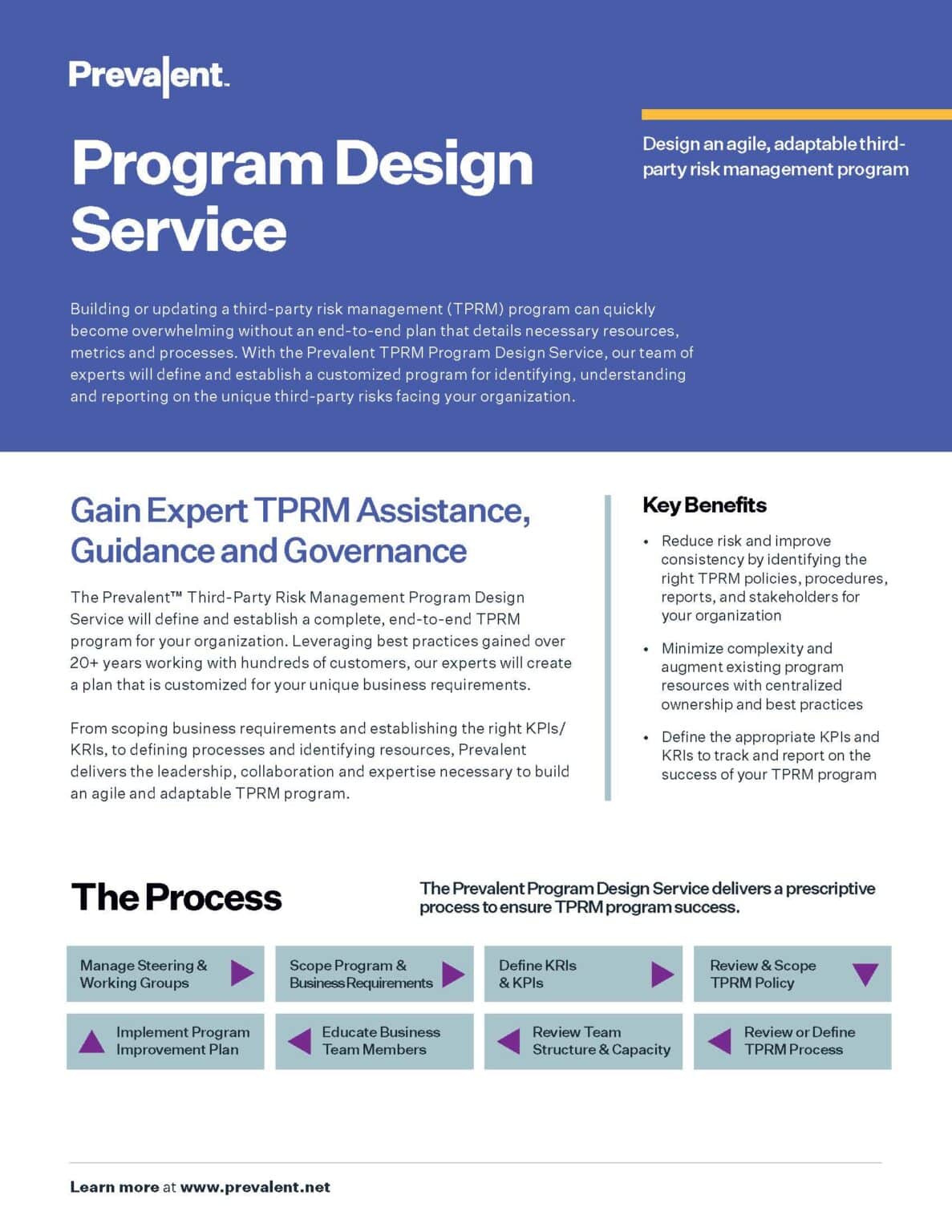 Program Data Sheets Program Design Service Data Sheet | Prevalent