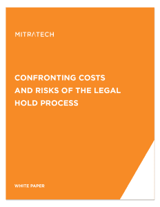 Confronting Legal Hold Costs & Risks White Paper - Thumbnail