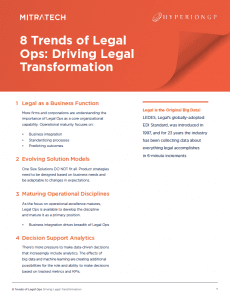 8 Trends of Legal Ops