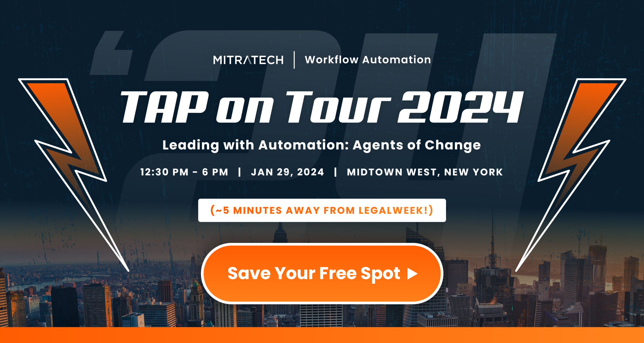 TAP on Tour 2024 | Mitratech’s Workflow Automation Roadshow