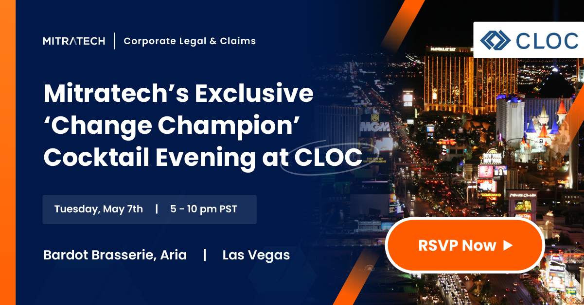 Mitratech’s Exclusive ‘Change Champion’ Cocktail Evening at CLOC